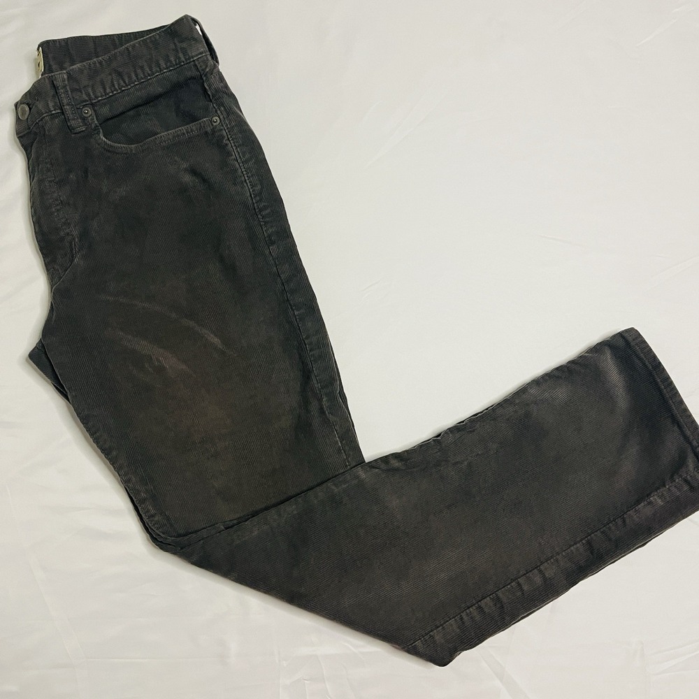 J.Crew Men's 770 Straight Fit Stretch Corduroy Pants 31x32 Dark Gray